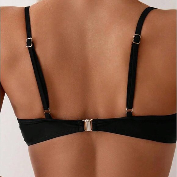 Women's 2 Piece Bikini Set Spaghetti Strap High Cut Push Up Underwir - Picture 4 of 5